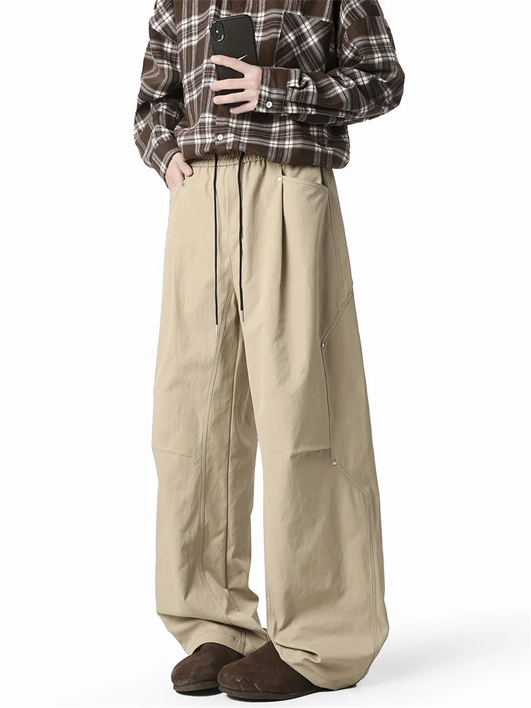 

American Sle Loose Fit Paratrooper Workwear Pants Men's Spring Trendy Vintage High Street Silhouette Knife ape Trousers