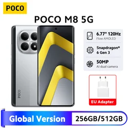 New POCO M8 5G Smartphone Global Version Snapdragon® 6 Gen 3 50MP Camera 6.77