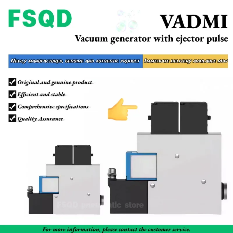 

1PC Vacuum generator Vacuum generator with ejector pulse VADMI-140 162509 VADMI-70 162507 Aluminum alloy VADMI series For FESTO
