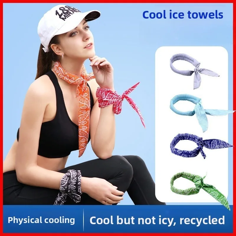 

Охладитель для шеи, повязка на голову, охлаждающая бандана, шарф, холодное полотенце с принтом, галстук вокруг шеи, летние принадлежности