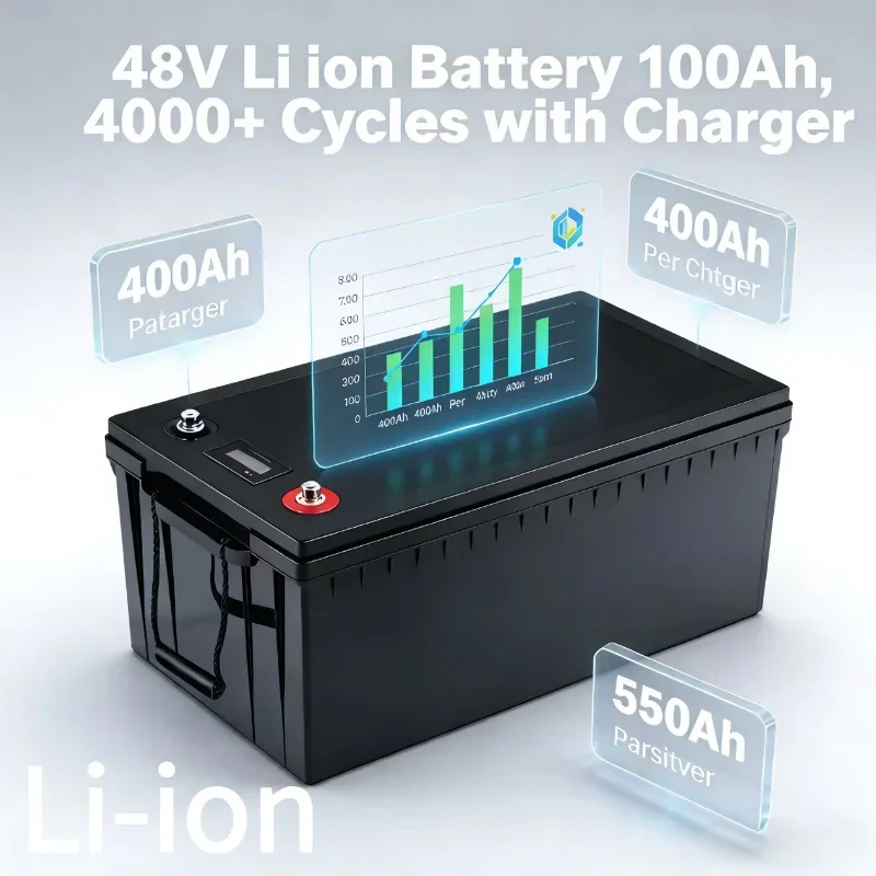 Premium 48V 100Ah Li-ion Battery Kit with Integrated BMS + 10A Charger | The Ultima Maximize energy efficiency for your solar st