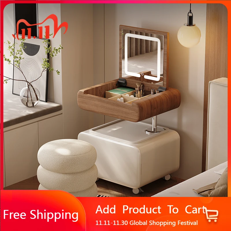 

Wood Modern Vanity Table Bedroom Cabinet Storage Drawers Dressing Table Comfortable Garden Mesa De Maquillaje Home Furniture