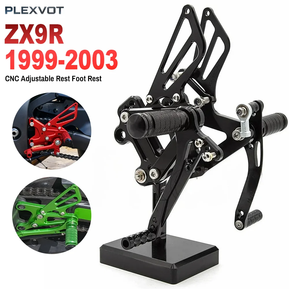

CNC Adjustable Motorcycle Rearset Footpeg Rear Set Footrest Foot Peg For Kawasaki ZX-9R ZX 9R ZX9R 1999 2000 2001 2002 2003