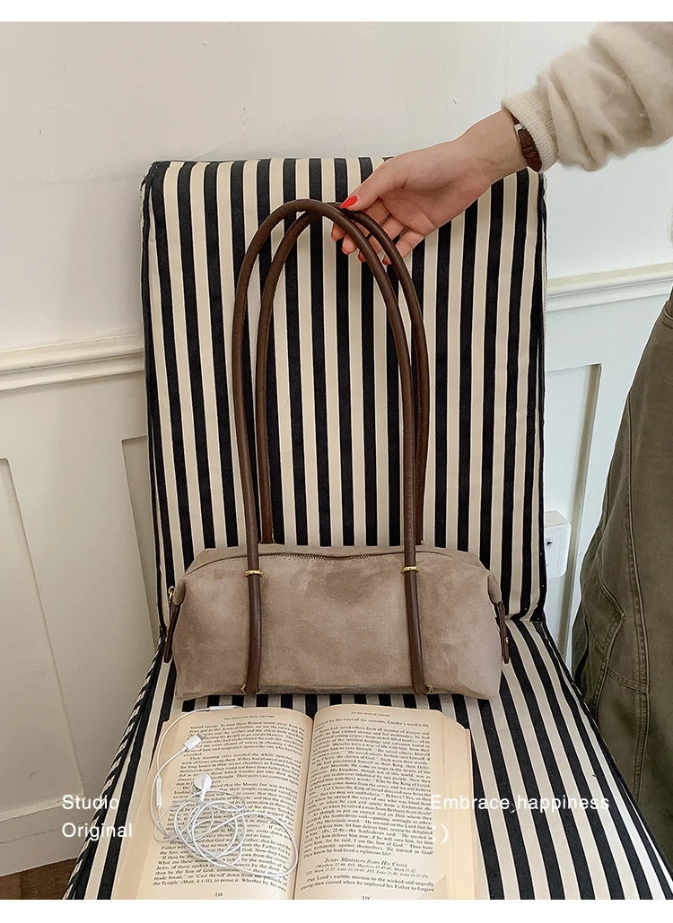 Bolso de Hombro Retro Estilo Francés para Mujer, Nuevo Modelo 2026, Ligero, de Lujo, Pequeño, de Alta Gama, Tipo Bowling