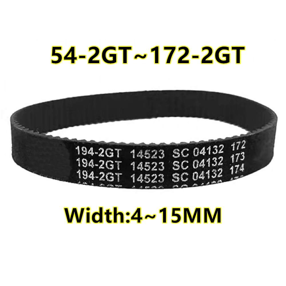 POWER GRIP 2GT Curved Teeth Annular Timing Belt Pitch 2mm Neoprene Glass Fiber Core 3D Printer Drive Belt 54-2GT~172-2GT