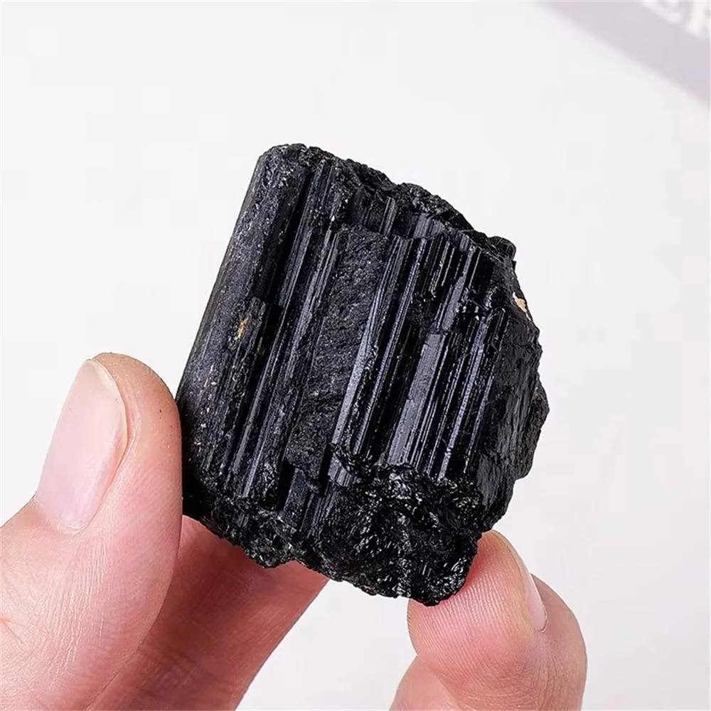 100% bolsa de piedra de turmalina negra áspera natural, cristal original, turmalina negra, roca, fabricación de joyas DIY