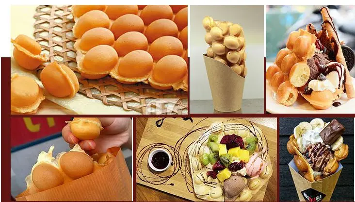Tiyaki Fish Heart Bear Egg Ball Bubble Waffle Cone Maker Holder