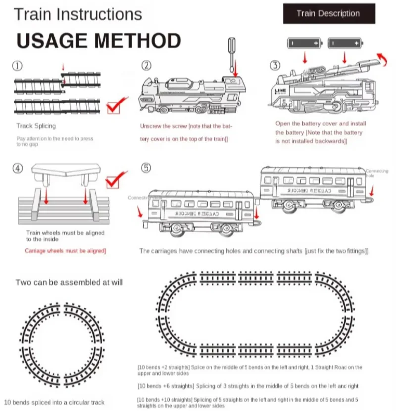 Juego de vía de tren eléctrico con luces, estilo vintage, juguetes ferroviarios para niños, regalo de Navidad