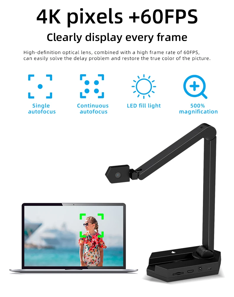 Scanner per fotocamera per documenti A3 A4 pieghevole NETUM SD-9000 da 12 MP