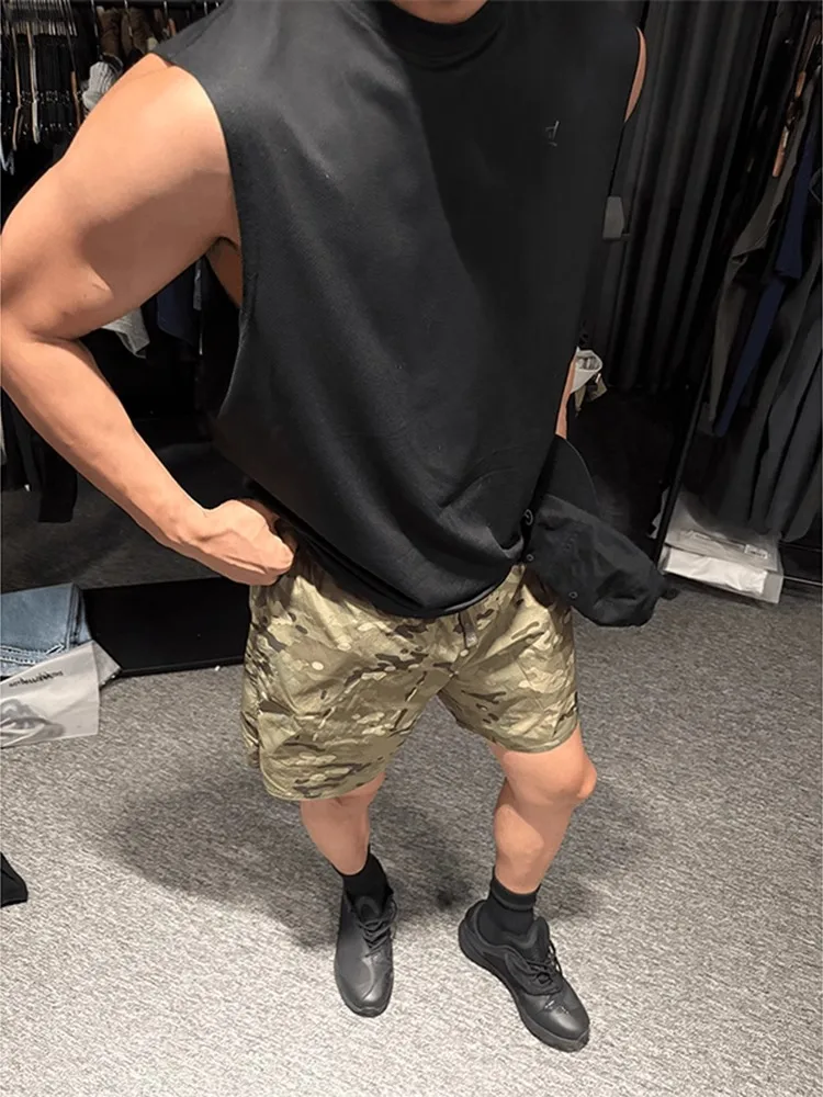 

Qui Dry свободный крой мужские камуфляжные легкие летние спортивные пляжные повседневные брюки с пятью разрезами для спорта на открытом воздухе