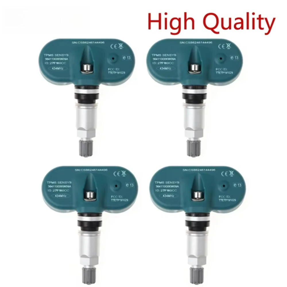 Sensor de presión de neumáticos TPMS, 434MHZ, para GREAT WALL HAVAL H8 H9 3641100XKW09A, nuevo, 4 Uds.