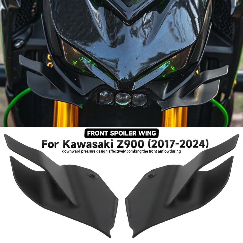 Motorcycle Z900 2017-2019 Naked Front Spoiler Winglet Aerodynamic Wing Kit Spoiler For Kawasaki Z900 2020 2021 2022 2023 2024
