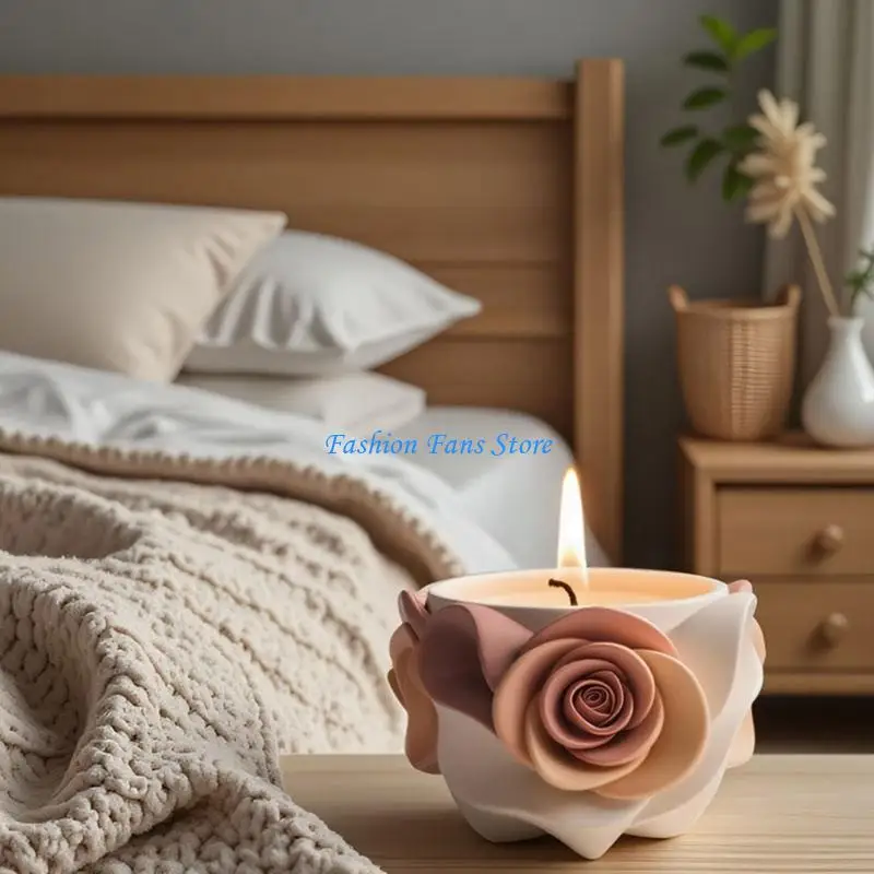 قالب وعاء الزهور السيليكون المرن لمزارعي الخرسانة اليدوية وحرف صنع الشموع