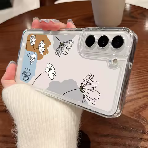 Painting Butterfly Case For Samsung Galaxy S25 Ultra Capa S24 S23 S22 Ultra S21 FE A34 A54 A15 A35 A55 A16 A26 A36 A56 5G Cover