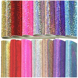 Specchio iridescente olografico Glitter Power tessuto in finta pelle sintetica per fiocchi decorazione orecchino fai da te CN406