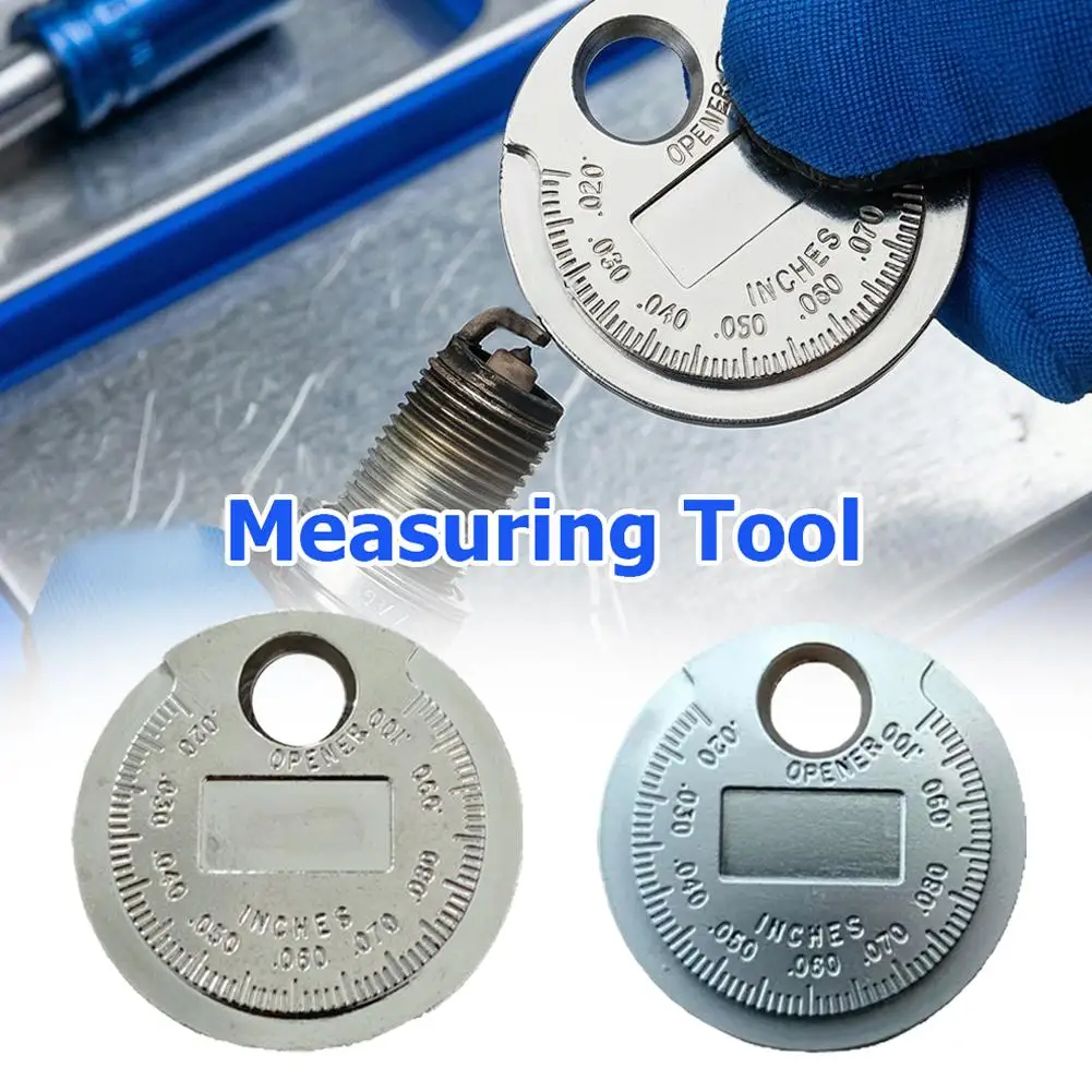 Coin-Type Spark Plug Gap Gauge Measuring Tool Alloy Universal Ignition Plug Gage Caliper Adjuster Car Repair Tools