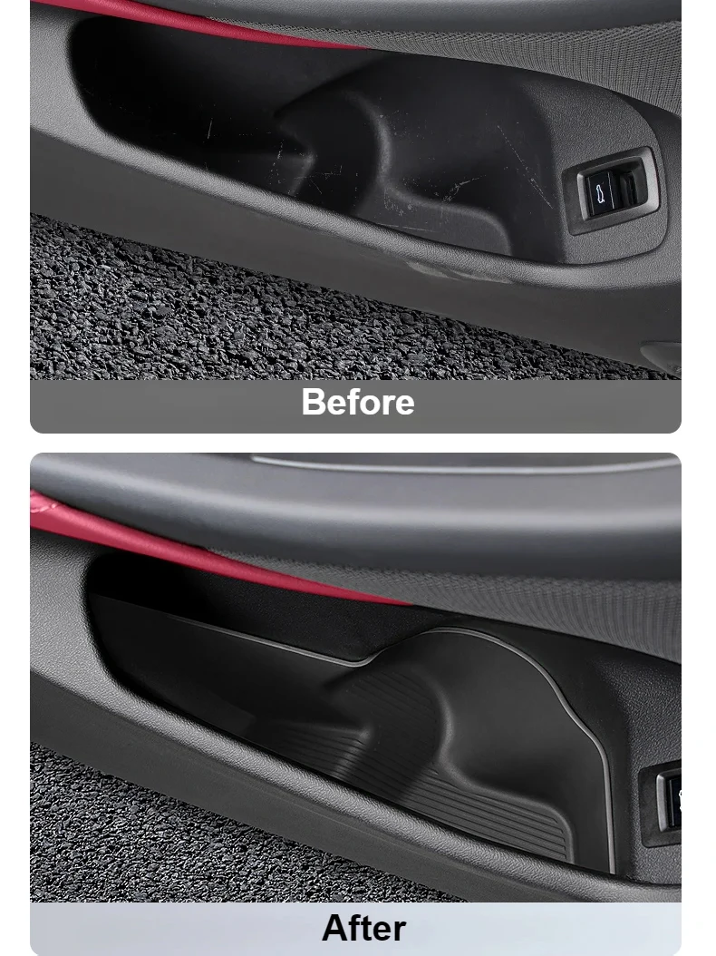 TPE Black For BMW 5 Series I5 G60 2024 Car Door Storage Box Organizer Tray Waterproof Anti Dirty Gate Slot Pad Accessories