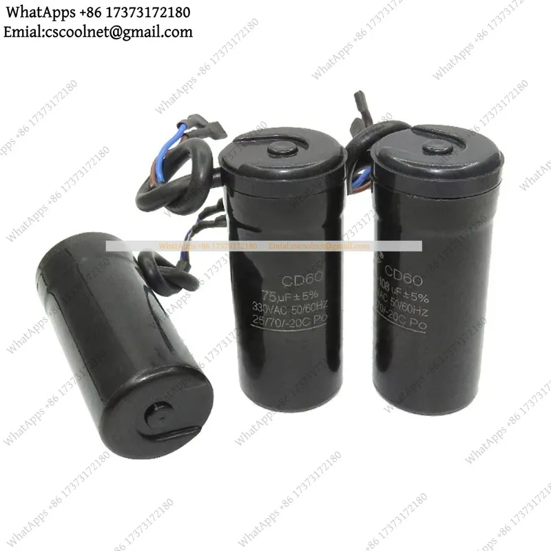 JS03 Motor Start Capacitor CD60 330VAC 50Hz 60Hz for Refrigerator Freezer Compressor