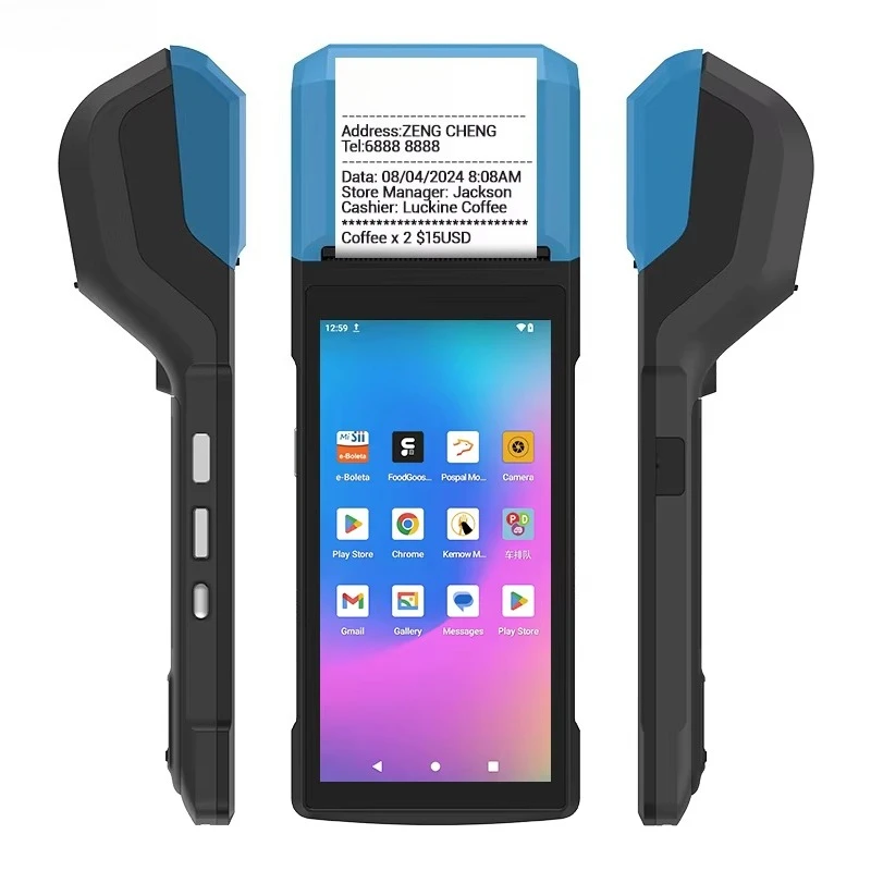 4G WIFI Android 13/14 OS Handheld POS Printer System 5.5