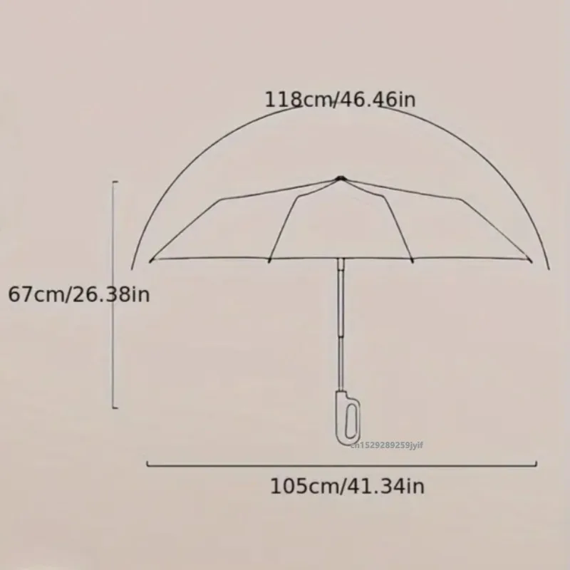 Men Women Umbrella Automatic Reverse Folding Umbrella with Ring Buckle UV Sun and Rain Umbrellas for Car Travel Color Coating
