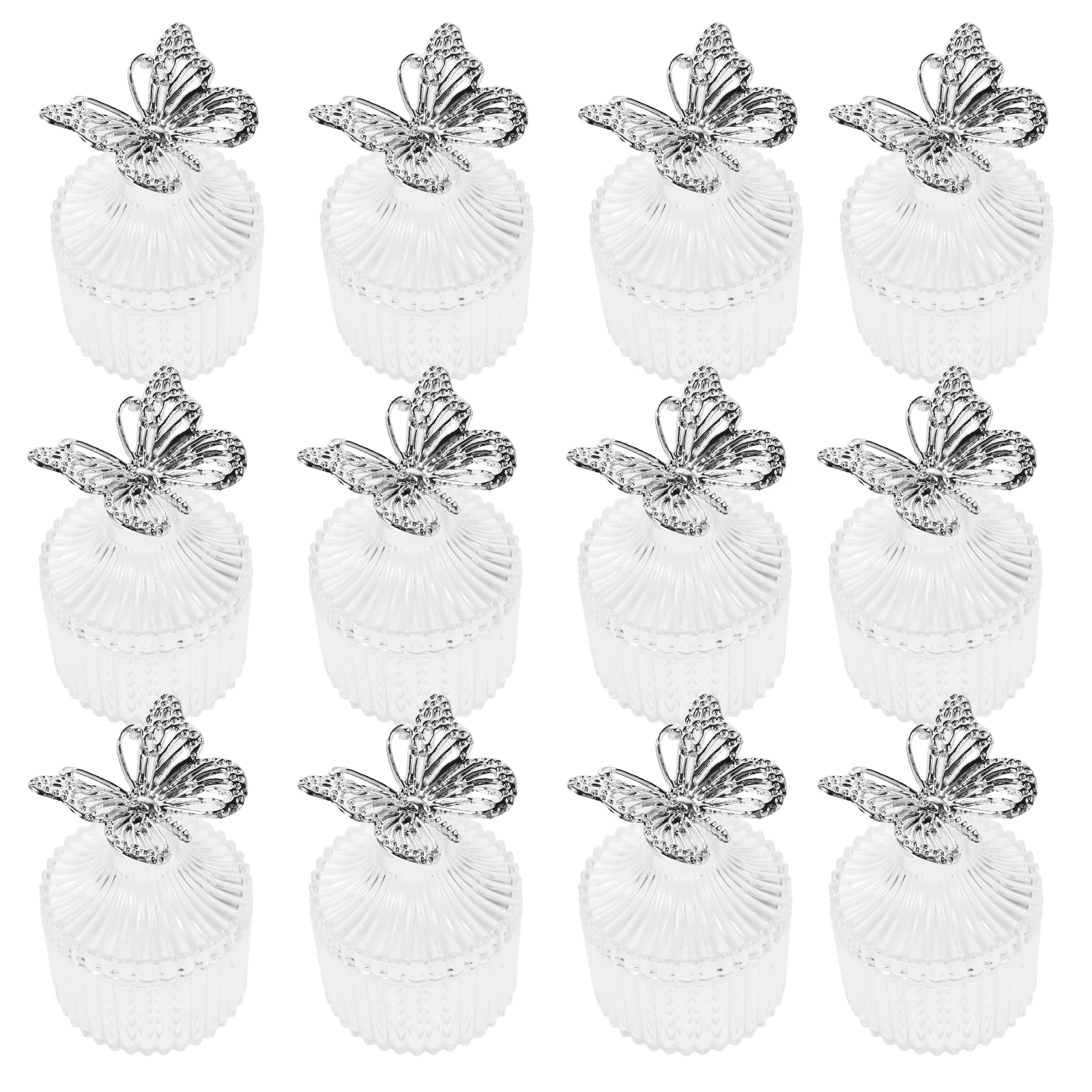 

12 Pcs European Wedding Candy Box Plastic Butterfly Boxes Treat for Favors Birthday Party Bride