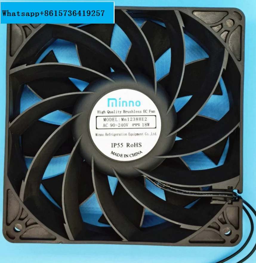 Original 24V 48V EC AC 120X120X38MM 12CM 12038 4000RPM Chassis Large air volume Cooling fan Mn1238he2 Cooling fan