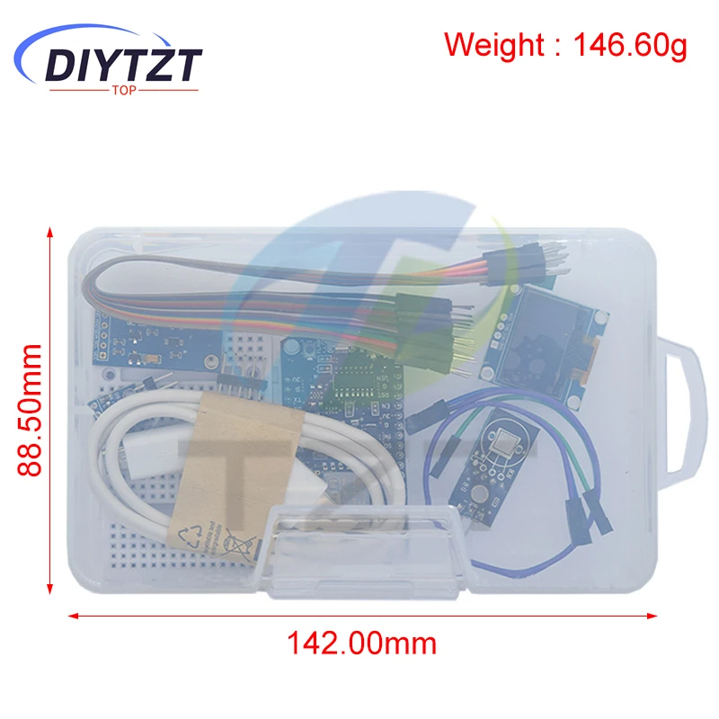 DIYTZT ESP8266 Weather Station Kit TZT Temperature Humidity OLED Display Module Breadboards NodeMcu V3 CH340 For Aarduino