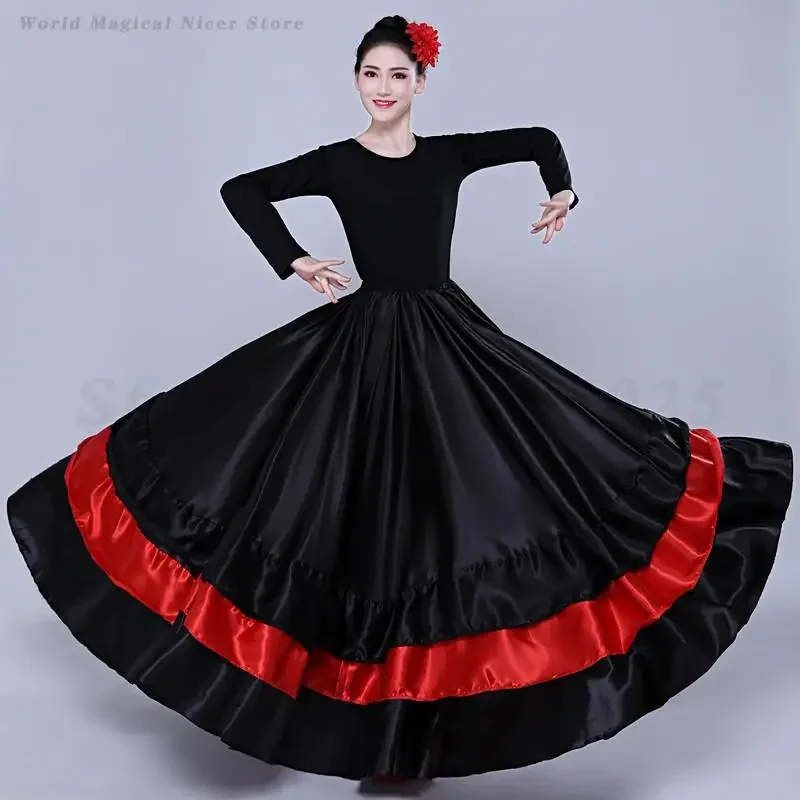 Frauen Gypsy Dancer Praxis Tragen Spanisch Tanz Kostüm Große Schaukel Ballett Bauchtanz Rock Flamenco Tango Klassische Röcke