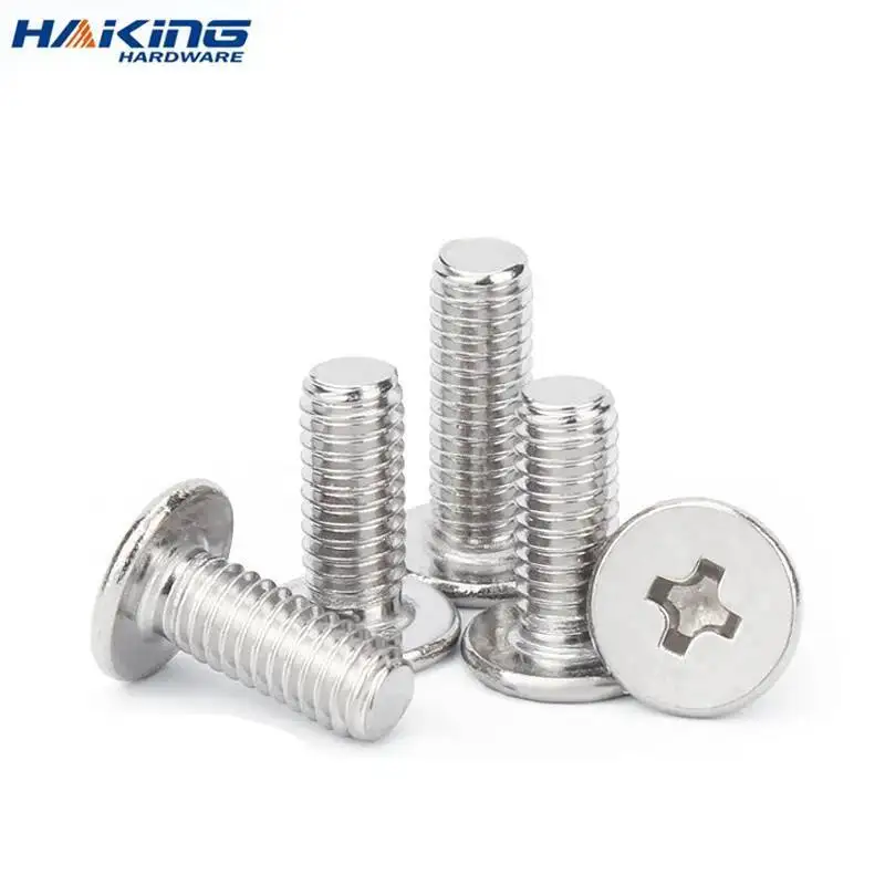 

10pcs/lot Stainless Steel Cross Phillips CM Ultra Thin Super Low Flat Wafer Head Screw Bolt M1.4 M1.6 M2 M2.5 M3 M4 M5 M6 M8