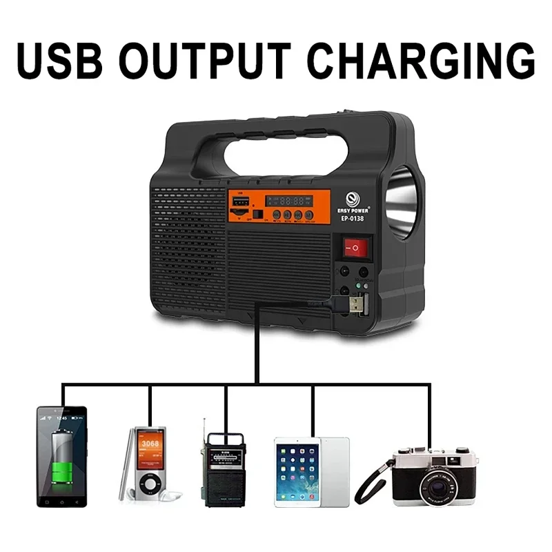 Outdoor Portable Solar Lighting System Power Generator 6W Solar Panel 3 LED Bulbs Emergency Solar Power Bank for Home Camping - view 4