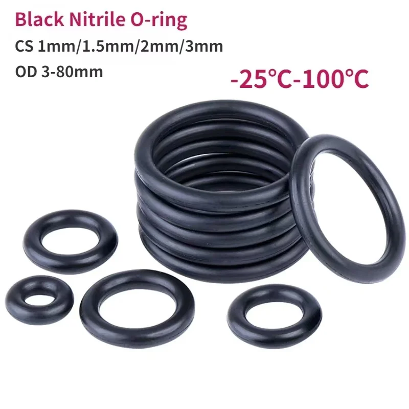 18 Sizes Nitrile Rubber O Ring Kit High Pressure Oil Water Resistant Round Seal Gasket Universal O Ring Washer For Auto Car Mach