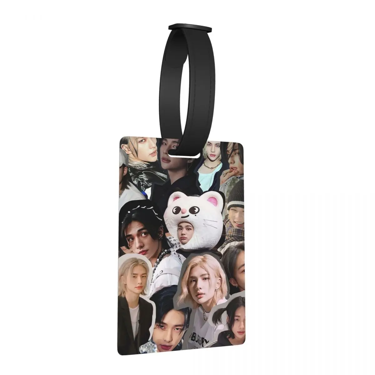 

Hyunjin Коллаж Багажные бирки Аксессуары для чемодана Путешествия Симпатичный багаж Посадка Держатель этикетки ID Имя Адрес