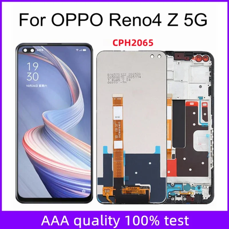 

ЖК-дисплей 6,57 дюйма для OPPO Reno4 Z, сенсорный экран, сменный дигитайзер для Reno 4Z Reno4Z CPH2065, 5G, ЖК-экран дисплея