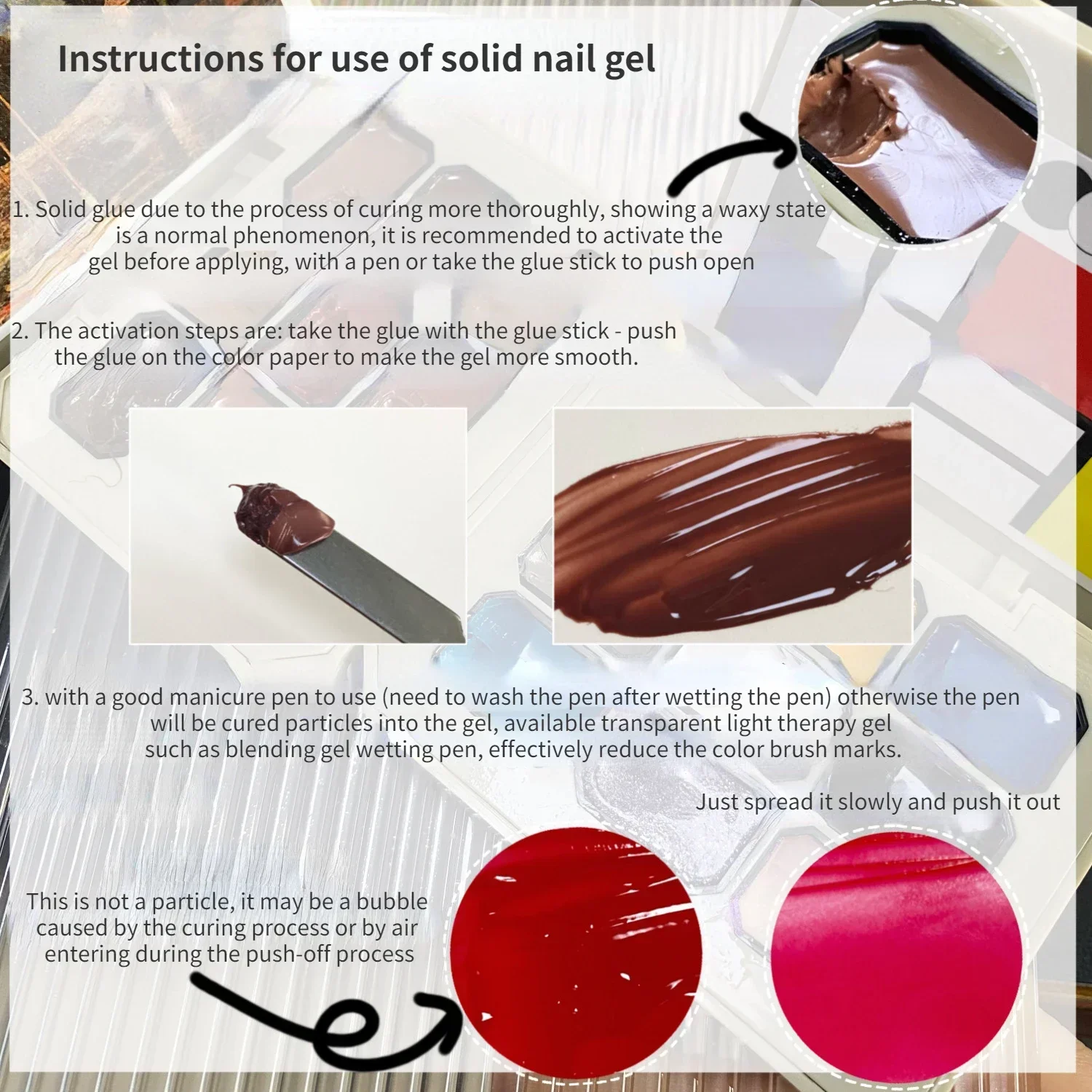 Feste Creme Gel Nagellack Multifunktion eintakt Farbe flowless Nail Art Malerei Französisch weiße Gele Lack für die Maniküre