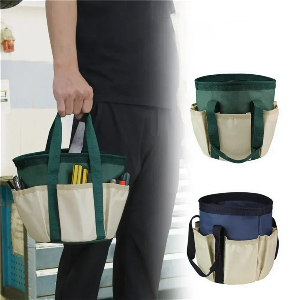 Portable Bucket Tool Bag 3.5 Gallon Light Waterproof Multi Pocket Garden Tools Garden Small Kit Tool Bucket Accessories