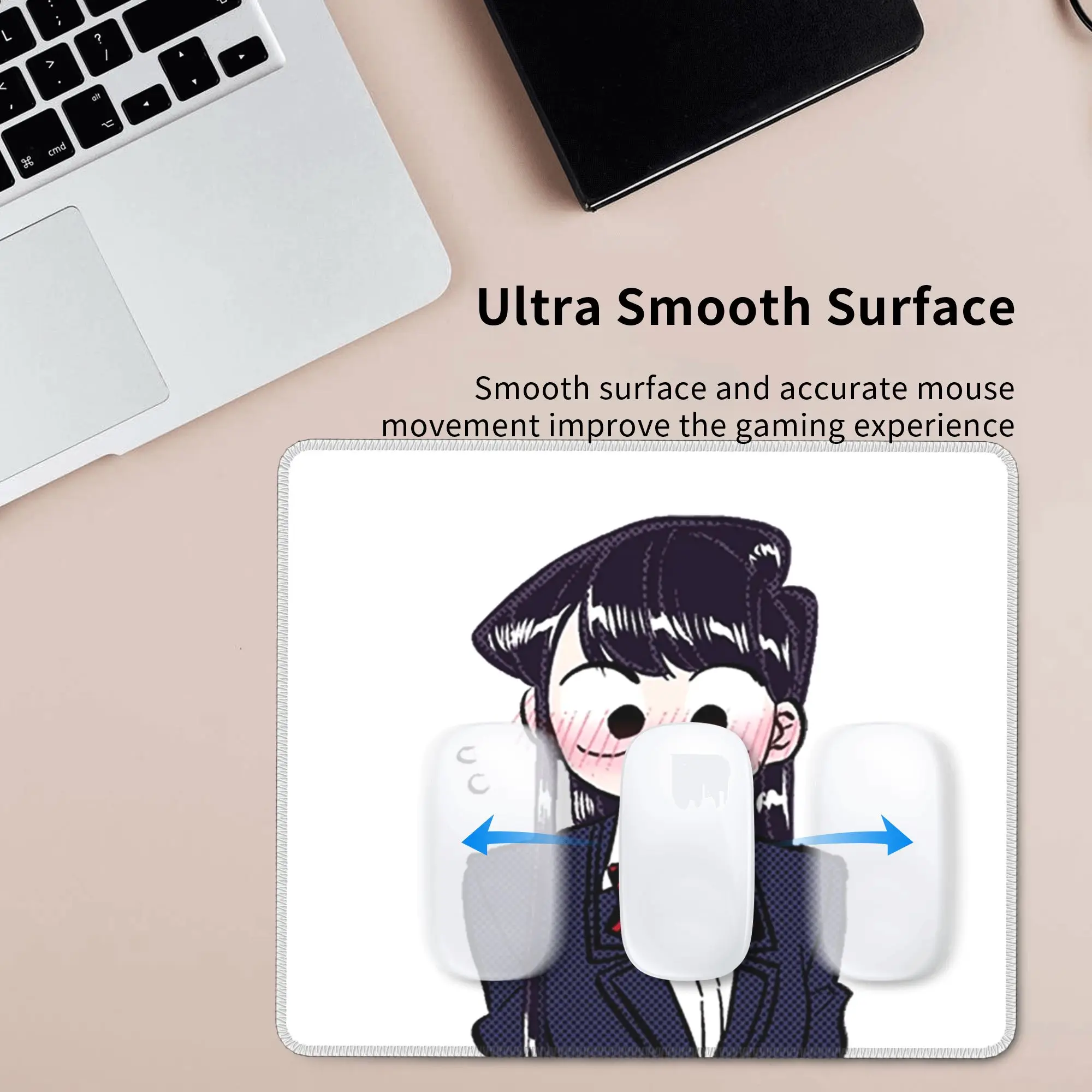 Komi Can't Communicate Anime Mouse Pad Computer Keyboard Mouse Mat Gaming PC Laptop Desk Mat Office Accessories Table Mats