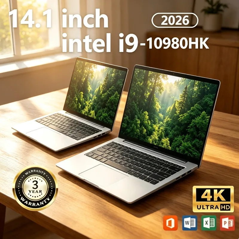 Intel Core i9 10980HK 16GB DDR4 2TB SSD Gaming Notebook Computer PC Gamer Office Laptop Portable 14.1 Inch Laptop