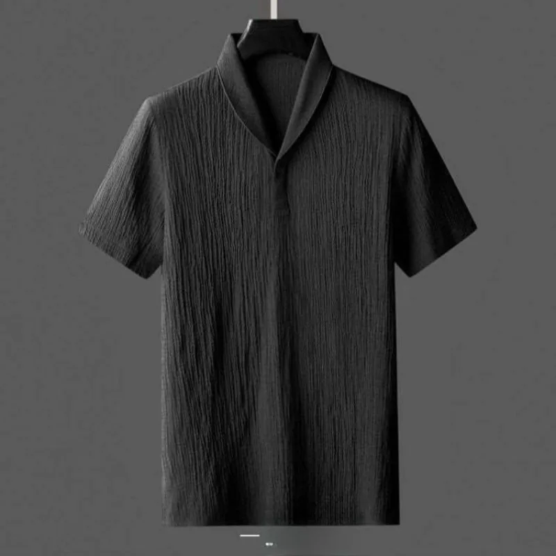 

Thin Light Weight Men Summer Ice Silk Quick Dry Breathable Casual Sport Turn Down Collar Short Sleeve Long Pants 2 Piece Set