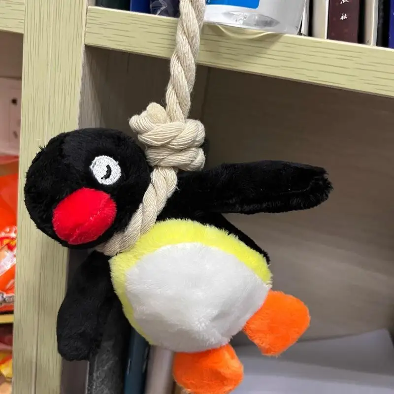 NEW Kawaii Pingu Plush Pendant Cute Cartoon Doll Funny Doll School Bag Pendant Birthday Gift