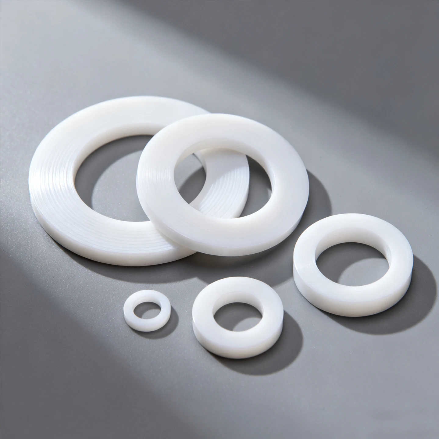 TPFE Flat Washer Gasket M4-45mm Height 1-3mm Polytetrafluoroethylene Washer high temperature resistance
