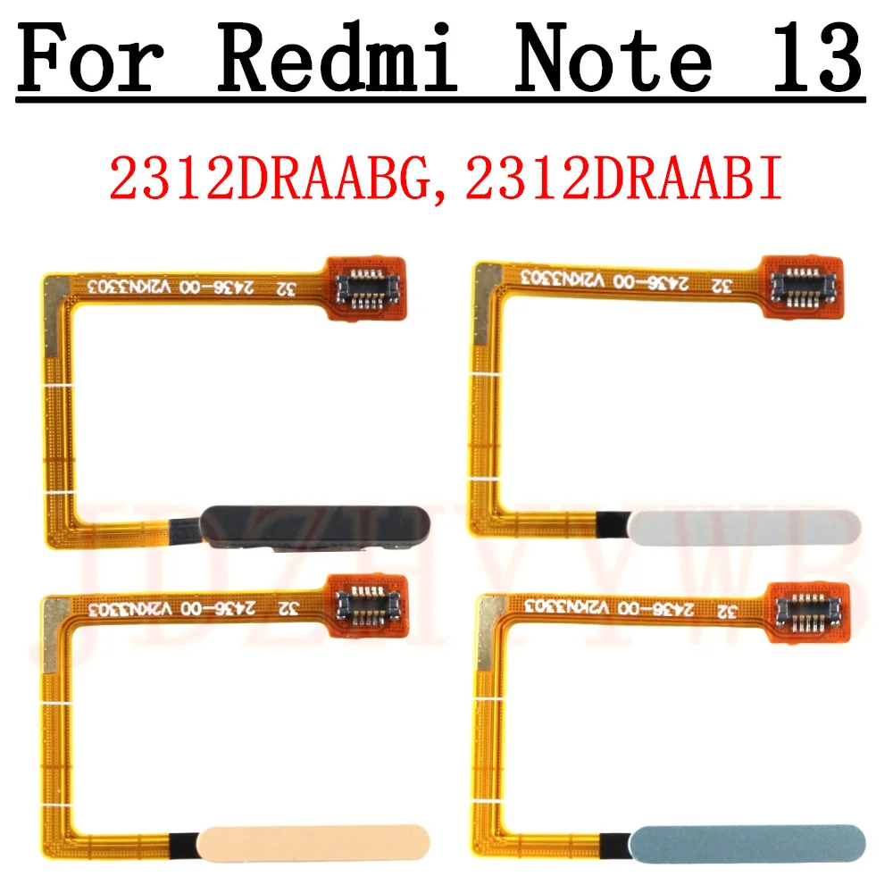 

Home Return Key Menu Ribbon Power Button Fingerprint Sensor Flex Cable For Xiaomi Redmi Note 13 Note13 5G