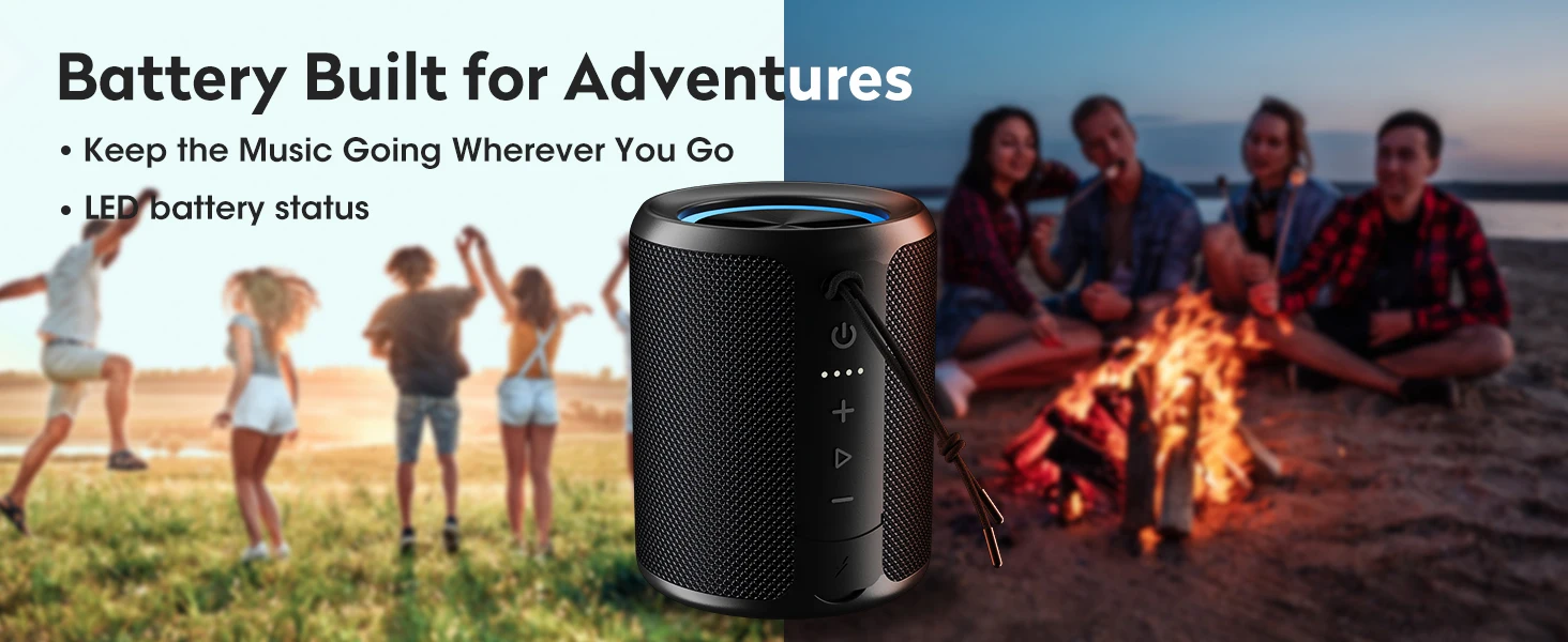 OHYAO X2 Mini Bluetooth-Lautsprecher mit Lauterer Tonlage & Verbessertem Bass IPX7 Wasserdicht Kabelloser Bluetooth 5.3 Tragbarer Musikplayer – Detail 8