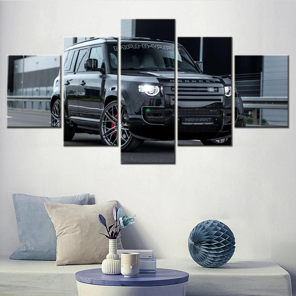 

5 Pieces Canvas Wall Arts Cars Poster Painting Manhart Defender DP500 Wallpaper Living Room Home Decor Picture Print Bedroom
