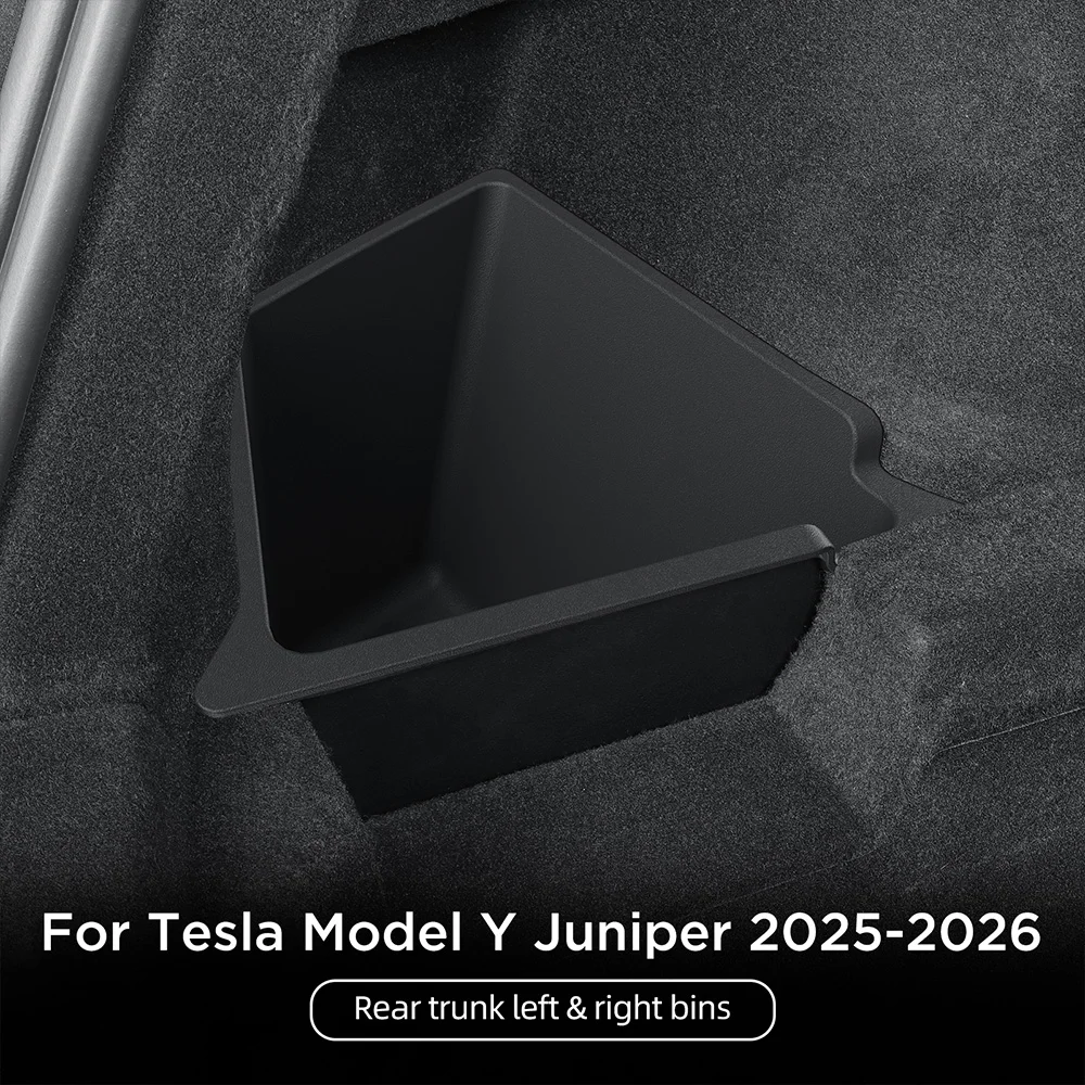 

2PCS Seat Rear Luggage Compartment With Lid Storage Box For Tesla Model Y Juniper 2025 2026 Luggage Storage Box Car Accessories