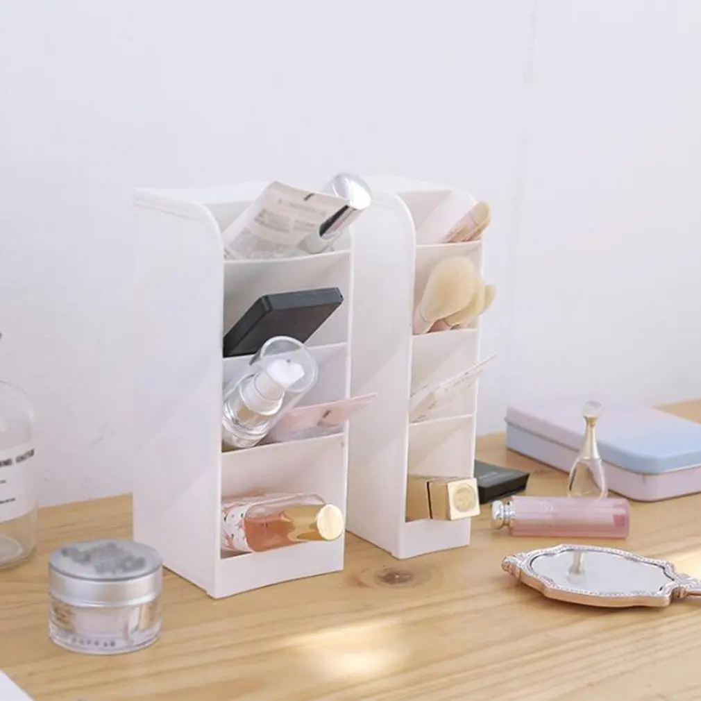 2021 New Four-Grid Ergonomic Desk Storage Box Drawer Organizer Inclined Pen Holder Rectangular Organizer Organizing