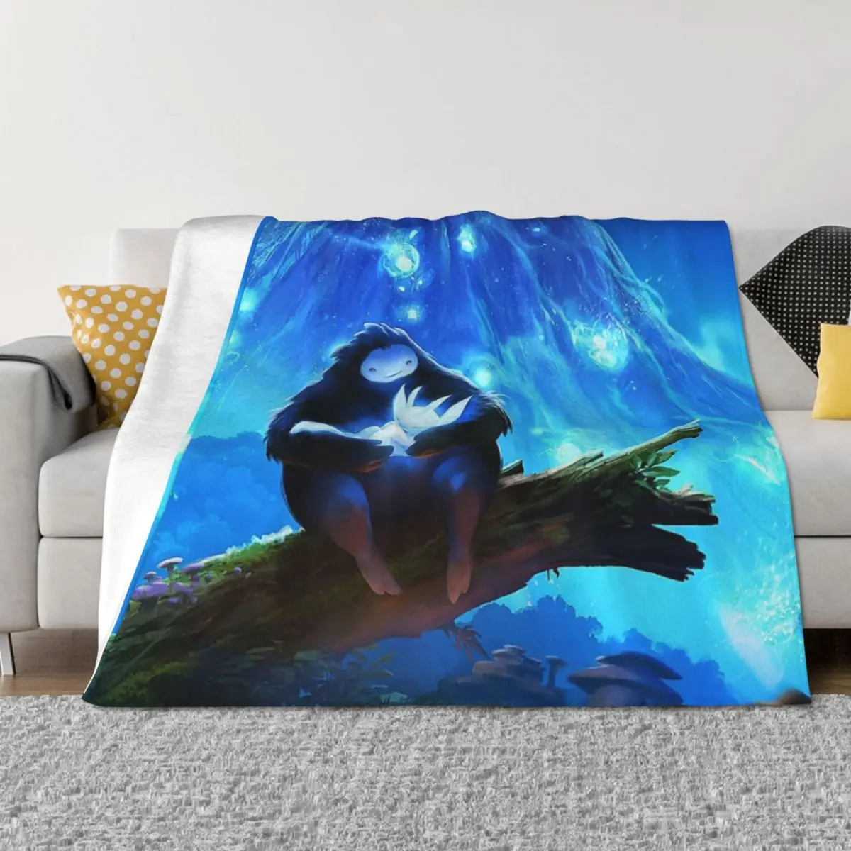 

Ori and the Blind Forest Throw Blanket Sofas Soft Plaid Polar Bed Blankets