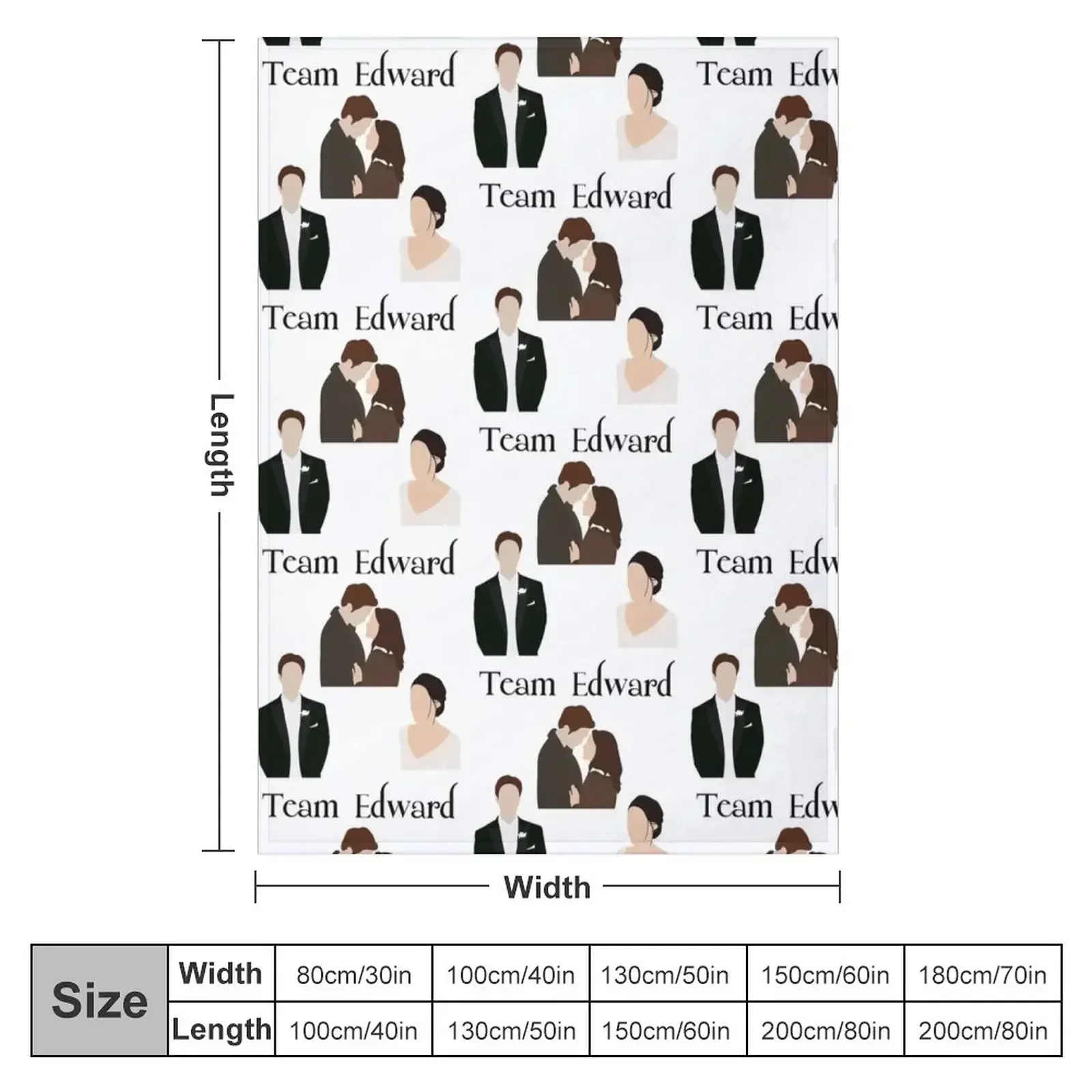 Team Edward stickers pack twilight Throw Blanket Travel Polar Blankets