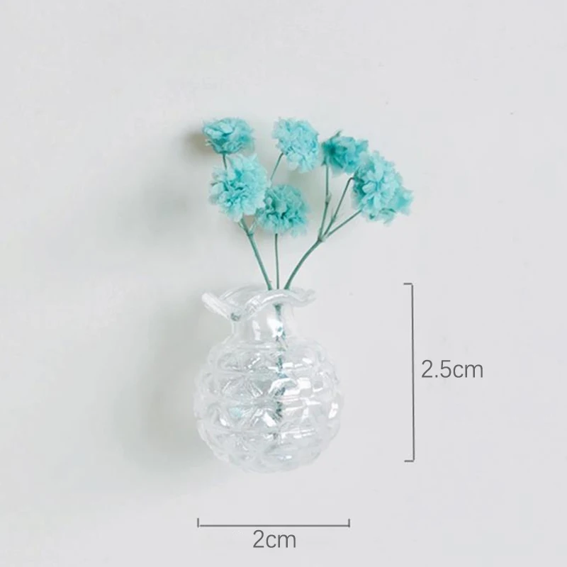 Mini Glass Vase Fridge Magnet DIY Porcelain Vase Flowers Refrigerator Message Sticker Plant Magnet Green Gift Kitchen