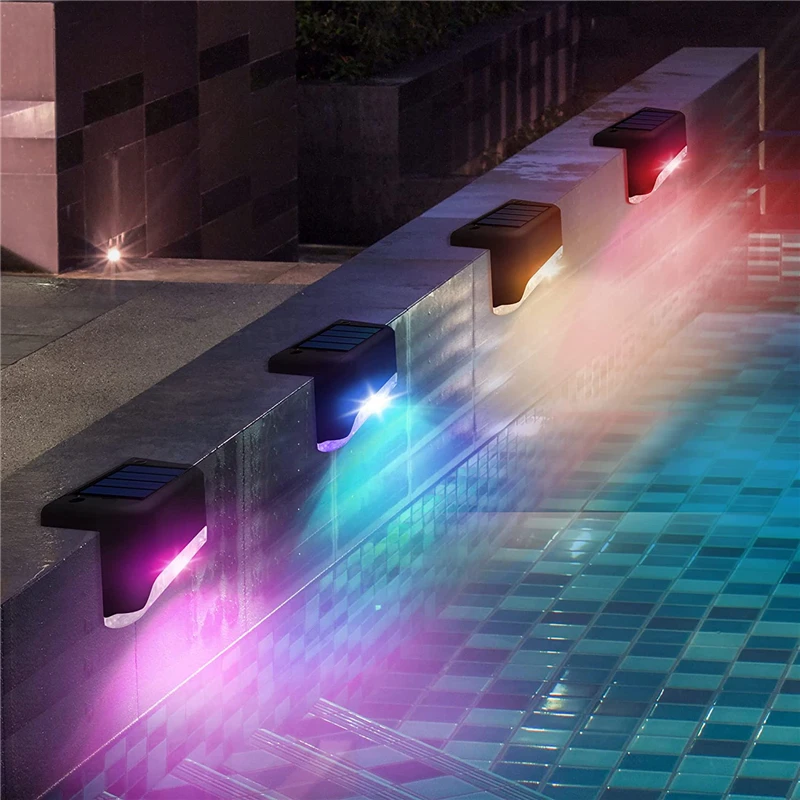 4-32 Pack Outdoor LED Solar Step Lamp Path Trap Tuinverlichting IP65 Waterdichte Balkon Licht Decoratie voor Patio Hek Licht - afbeelding 1