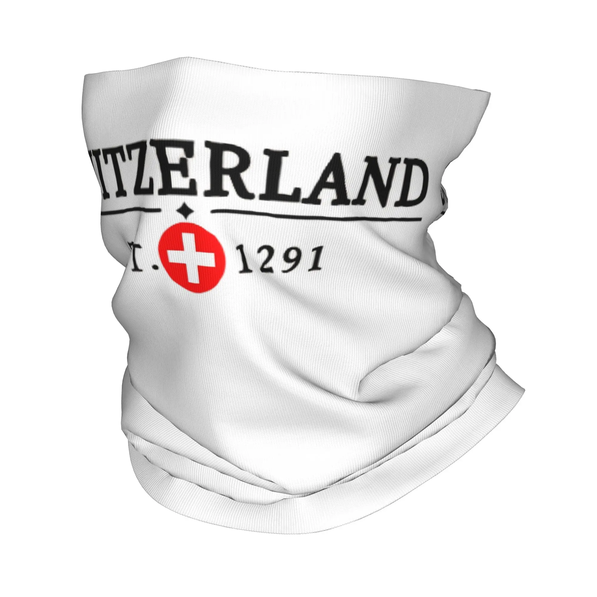 Switzerland 1291 Swiss Flag Euro Bandana Neck Cover Printed Europe Balaclavas Mask Scarf Headband Cycling Sports Men Women Adult